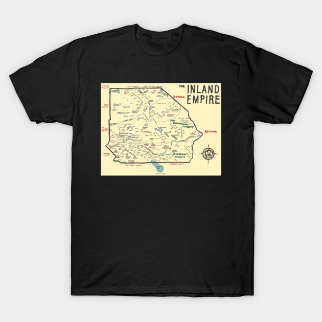 The Inland Empire T-Shirt by PendersleighAndSonsCartography